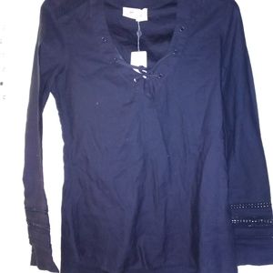 Long sleeve sheer top